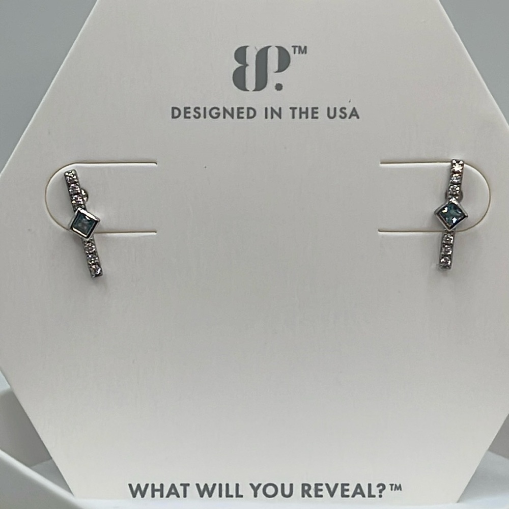 Bomb Party Earrings RBP6963 SHE’S A STUNNER Blue Apatite/925 sterling silver NIB